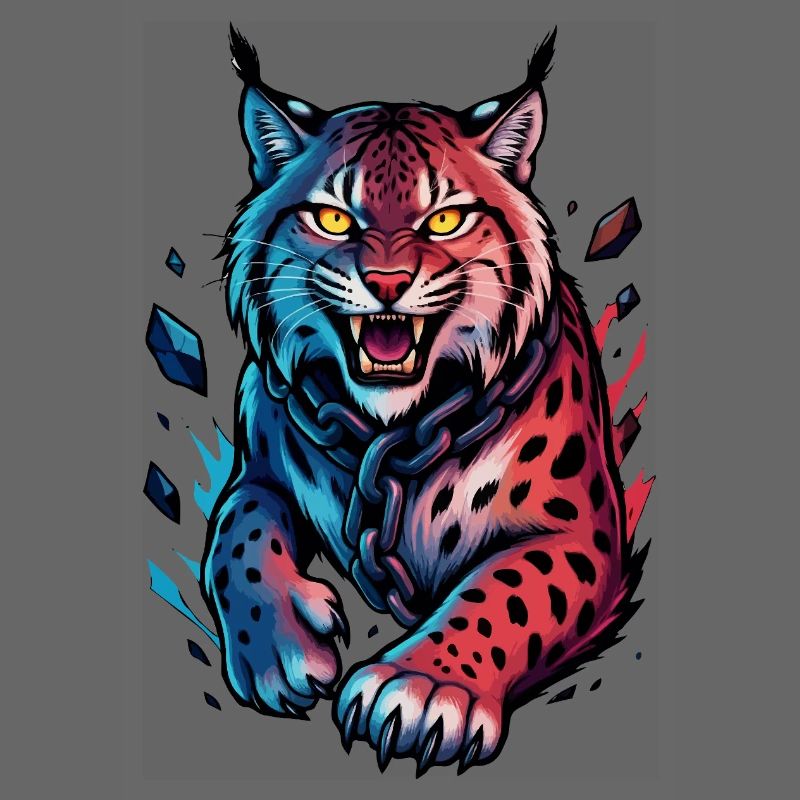 Luchs im Angriff