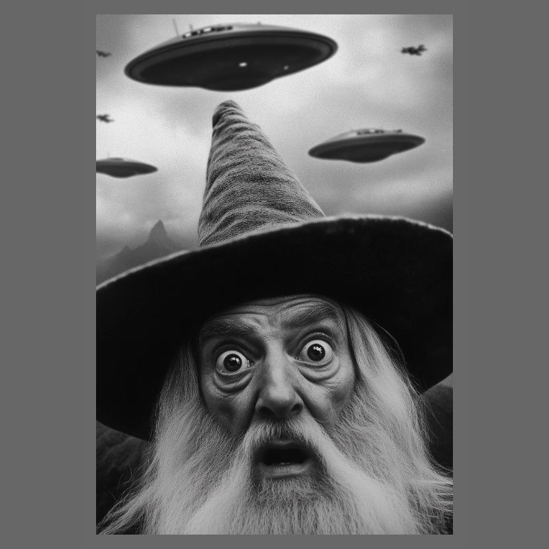 Zauberer mit Ufos