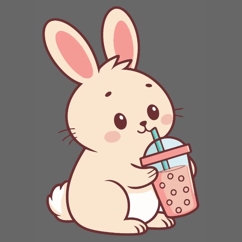 Pastel Bubble Tea Bunny