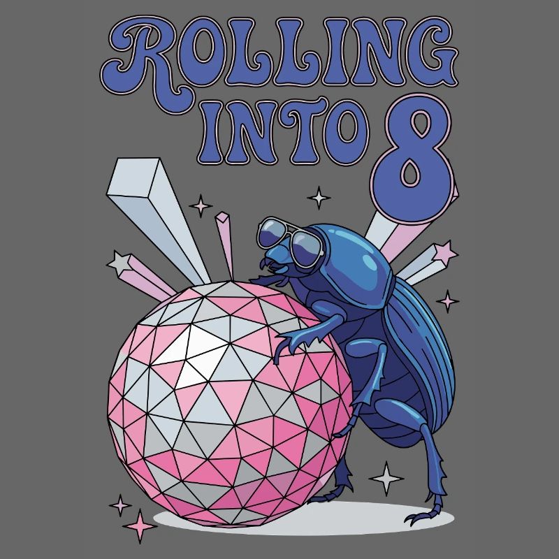 Rolling Into 8 Disco-Mistkäfer