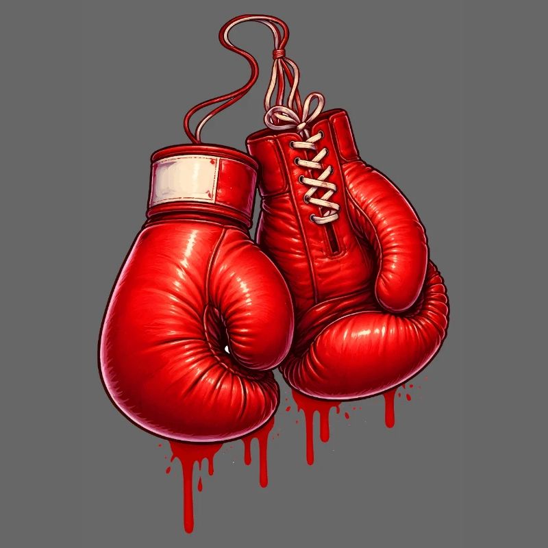 Rote Boxhandschuhe im Graffiti Stil 
