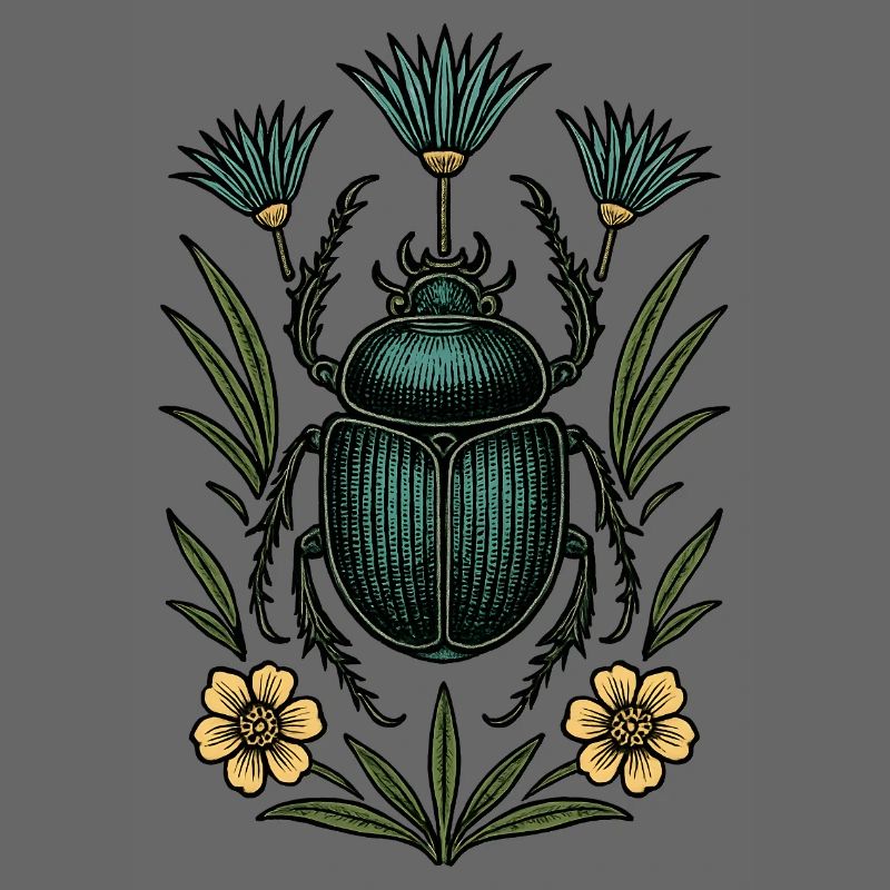 Insect in flower frame