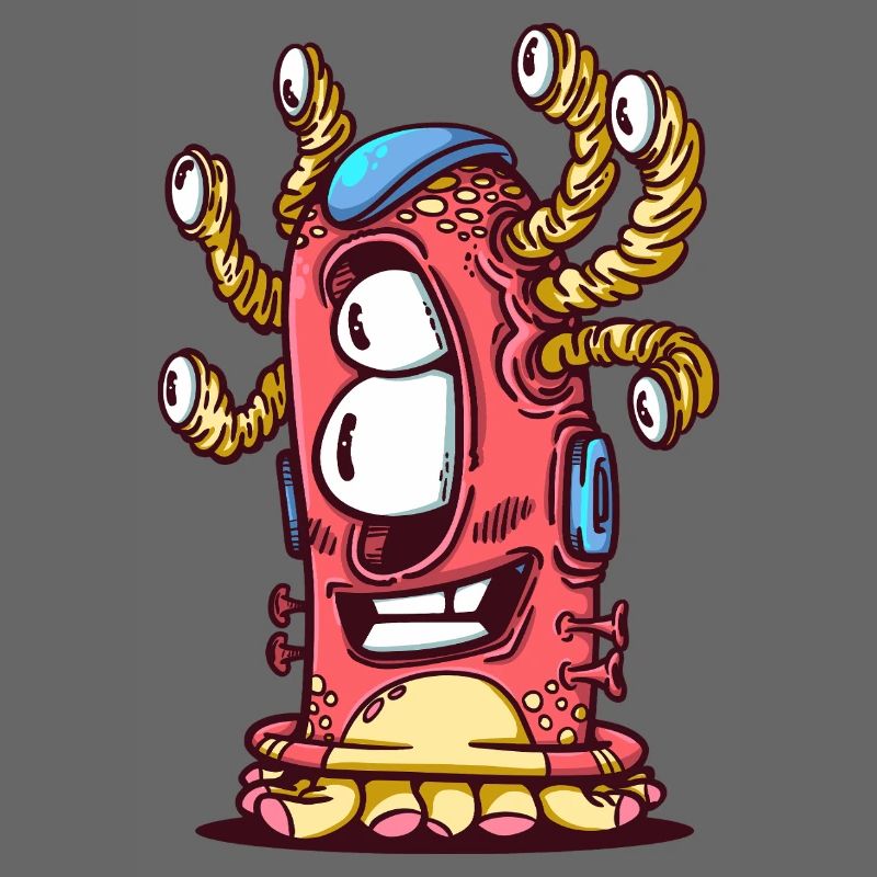 Bunte Monster-Tentakel