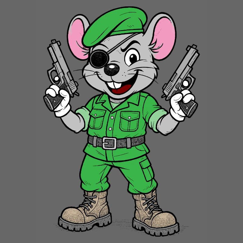 Bewaffneter Maus-Ranger