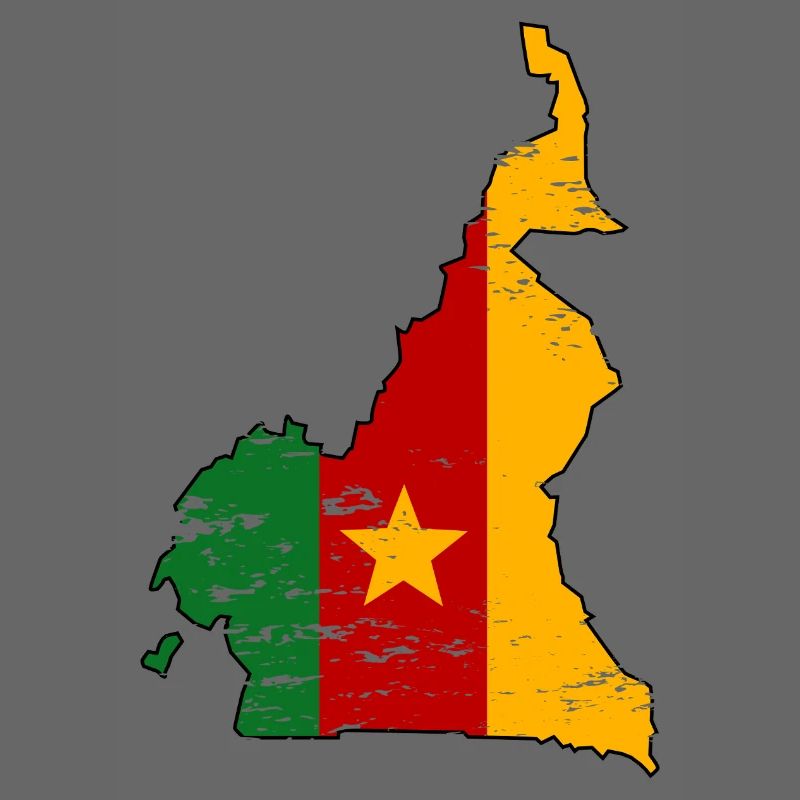 Carte du drapeau du Cameroun utilisée