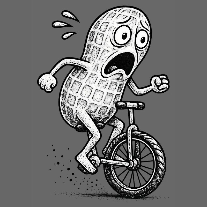 Panic Peanut on a Bike