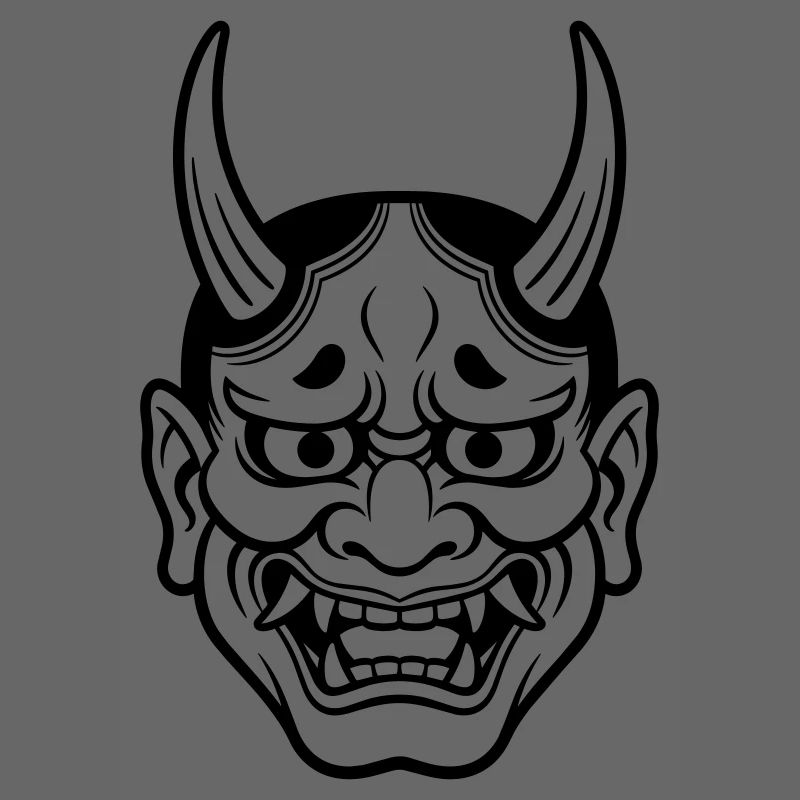Masque démoniaque japonais