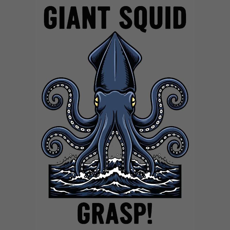 Calmar Géant Mer Abyss Grasp Giant Squid