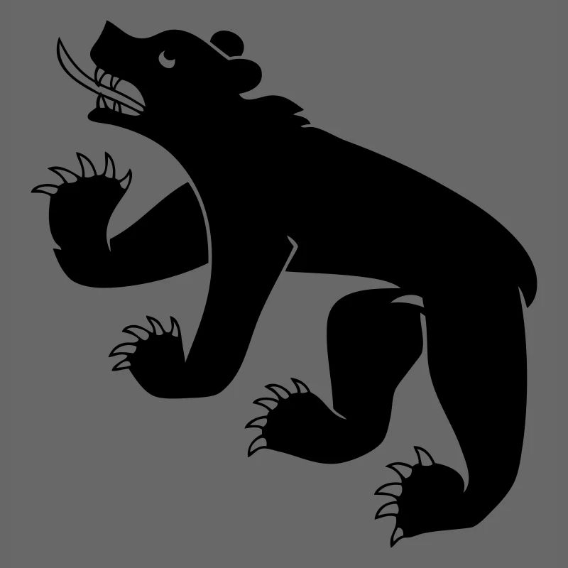 dessin d'un ours symbole drapeau de Berne Suisse