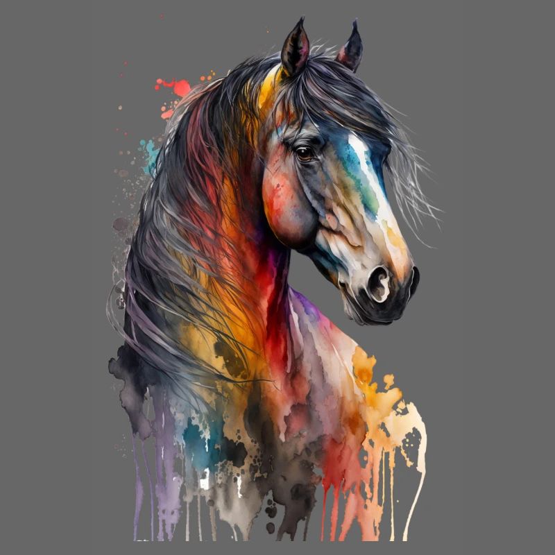 Amoureux des chevaux multicolores | Conception du cheval