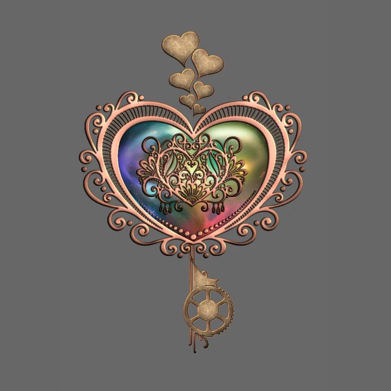 Romantisches Steampunk-Herz