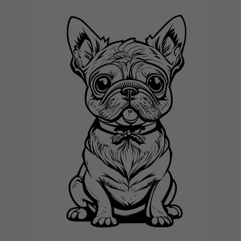 Cute sitting dog