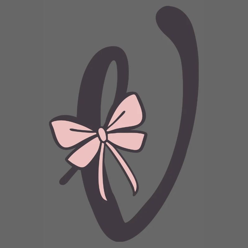 Initial letter V ribbon