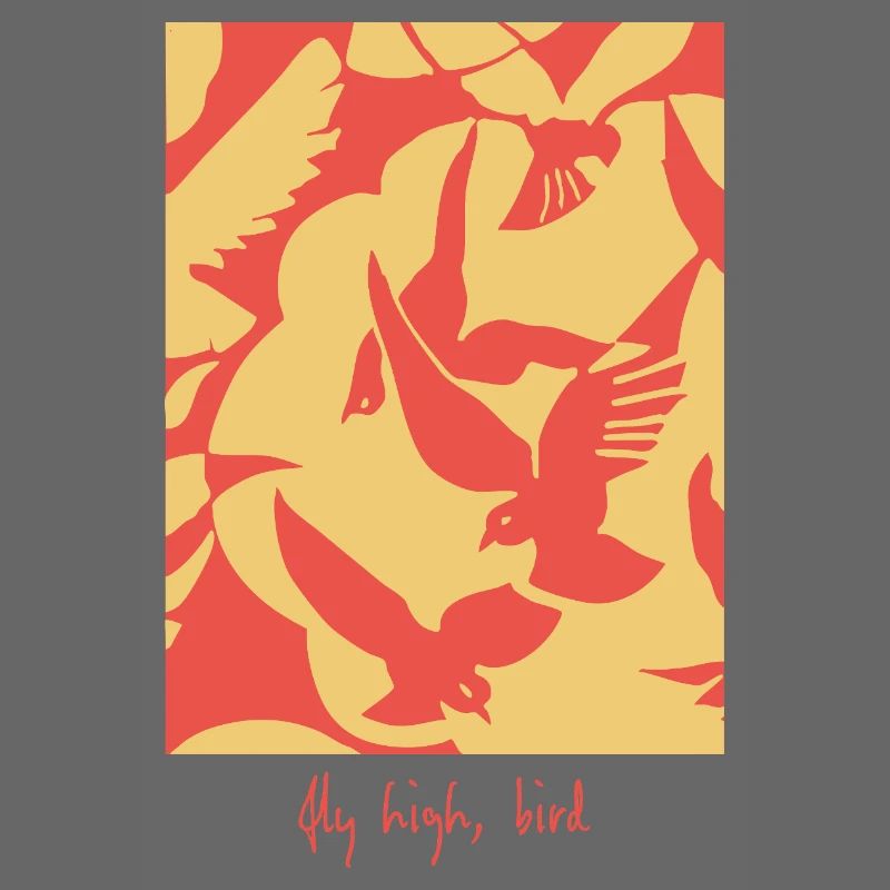 Fly High Bird – Abstract Bird Graphic in Motion