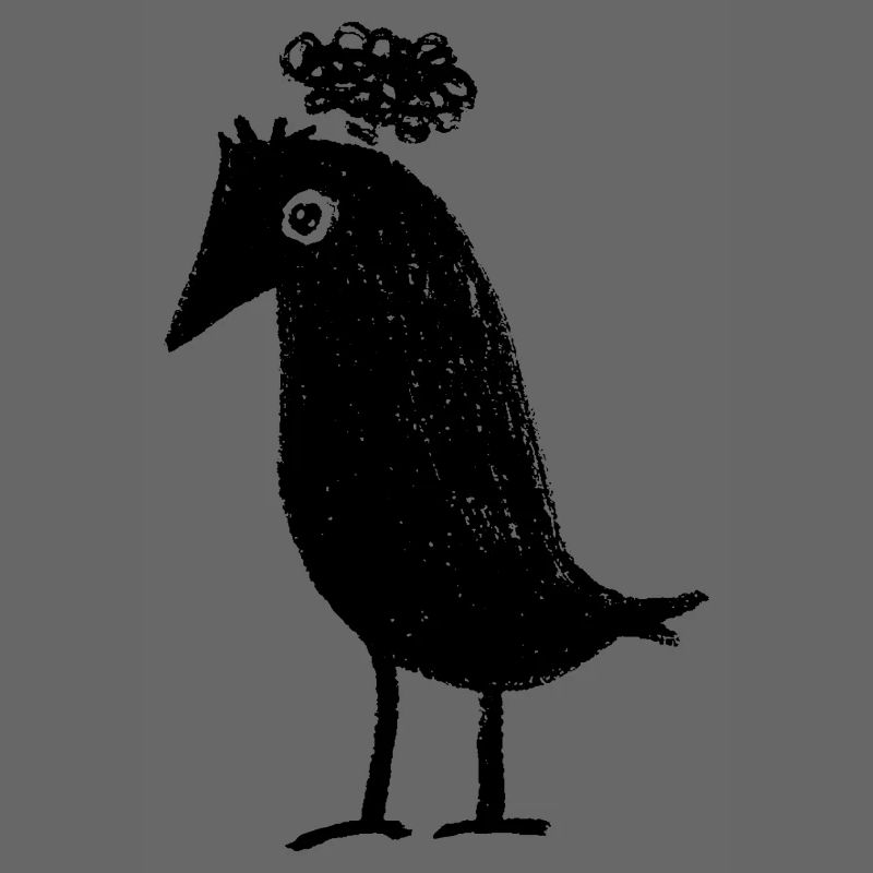 Thoughtful Raven Overthinker Thoughts ADHD Goth