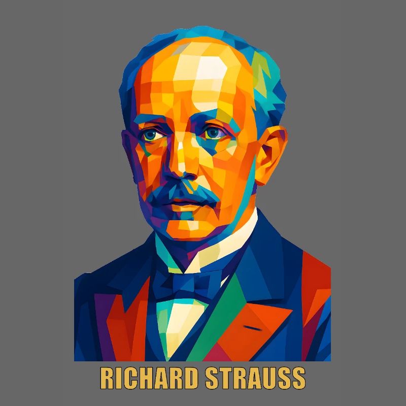 WPAP Polygon Portrait Richard Strauss Composer