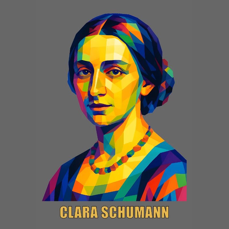 WPAP Polygon Portrait Clara Schumann Compositeur