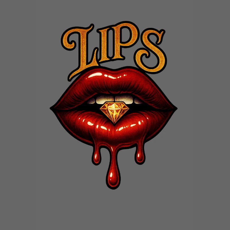 Verlockende Lippen mit Diamant