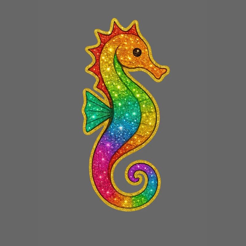 Regenbogen-Seepferdchen Schwimmabzeichen