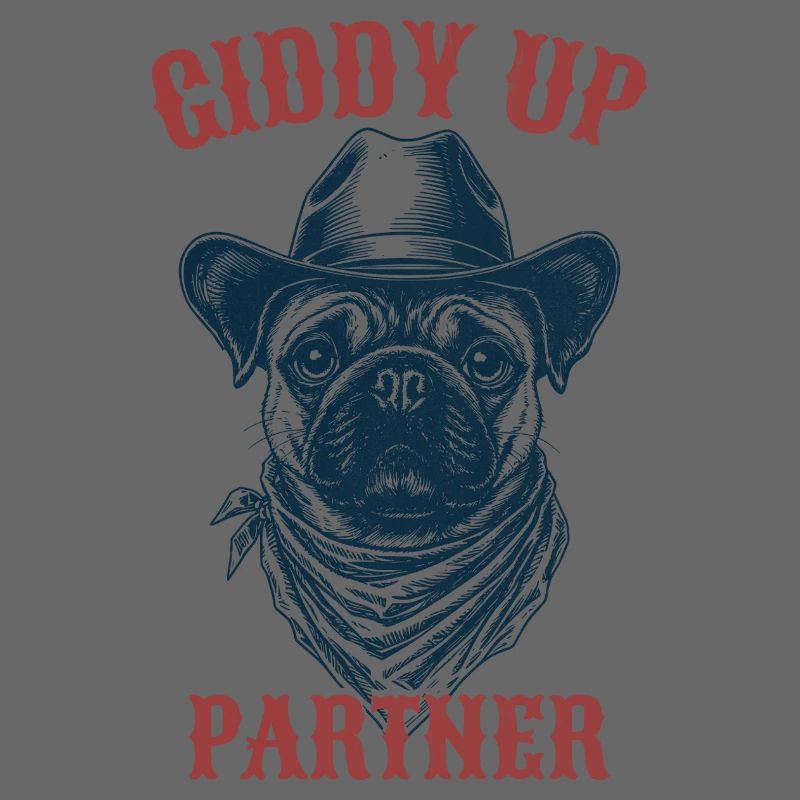 Giddy Up Partner - Pug