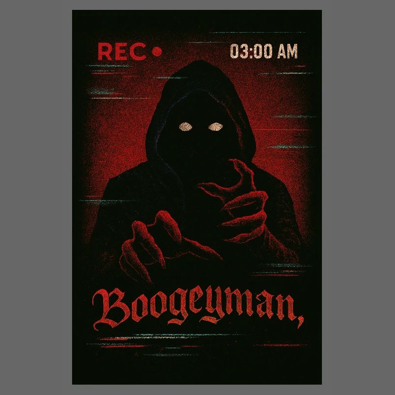 VHS Glitch Boogeyman Horror Tee