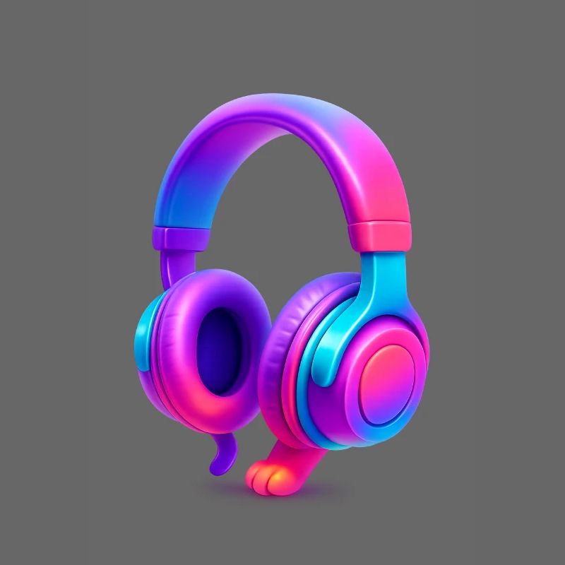 Neon Gradient Kopfhörer