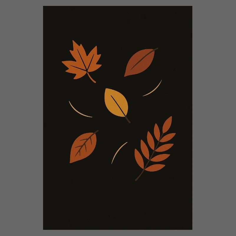 Herbstlaub auf dunklem Hintergrund