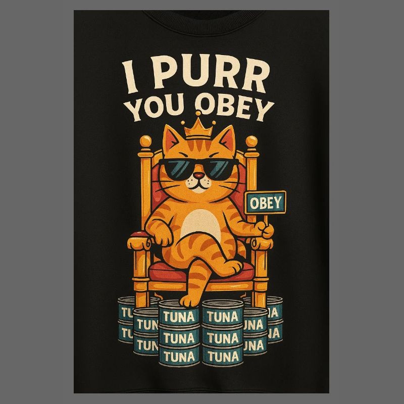 Commandes du roi des chats avec du thon