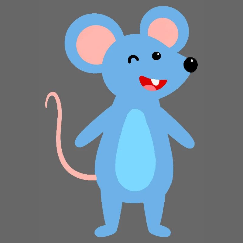 Zwinkernde blaue Maus