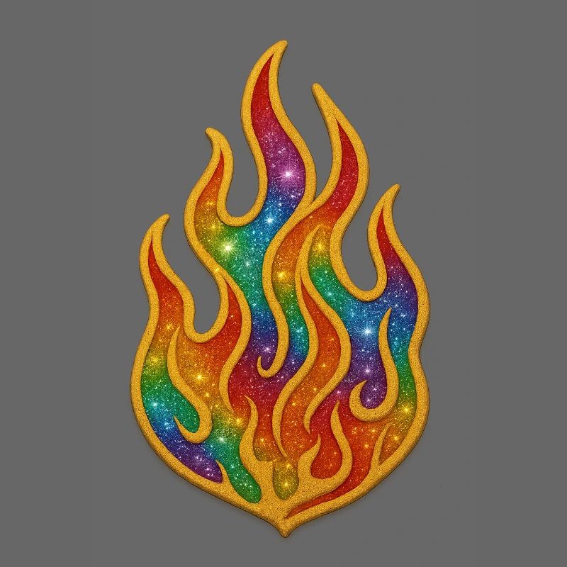 Regenbogenfeuer Patch