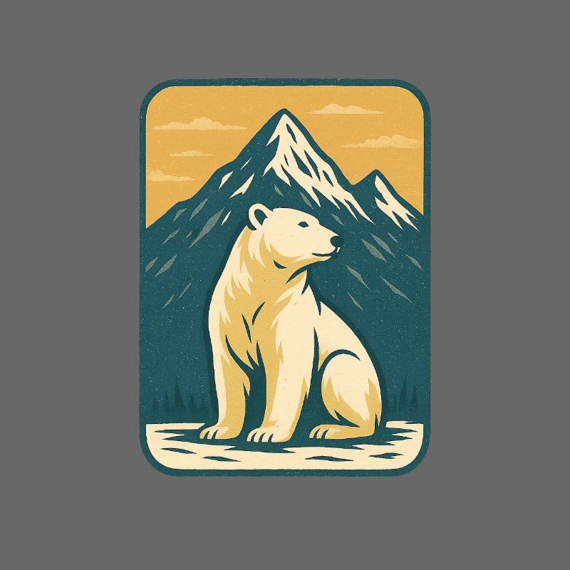 Polar Bär vor Berglandschaft