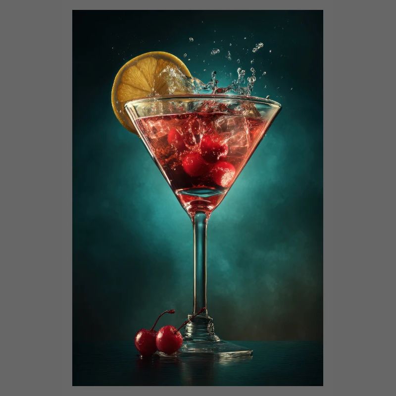 Crimson Cherry Martini Splash