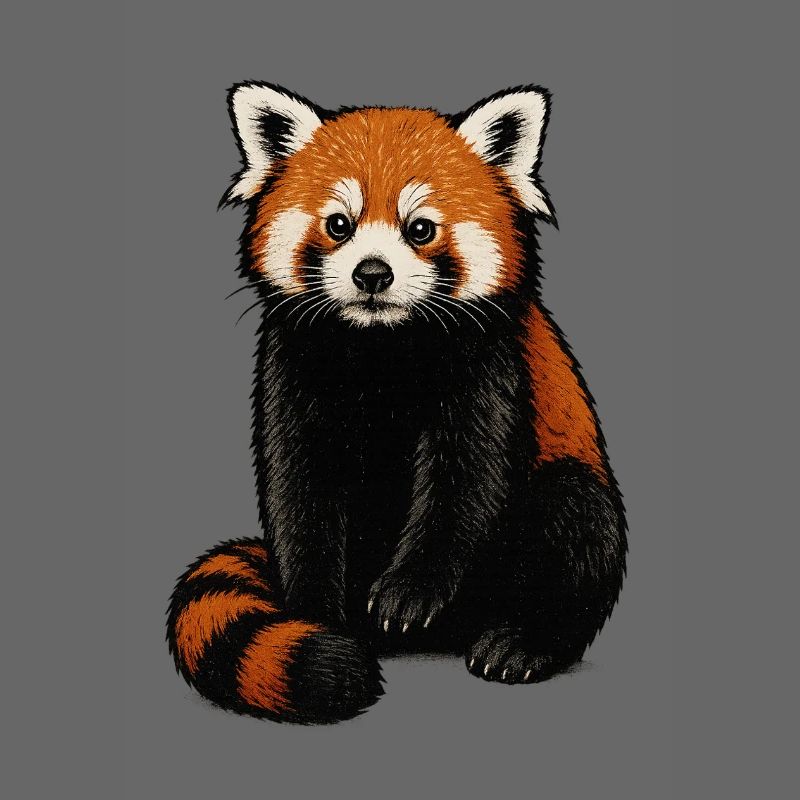 Red Panda Cuddle Illustration