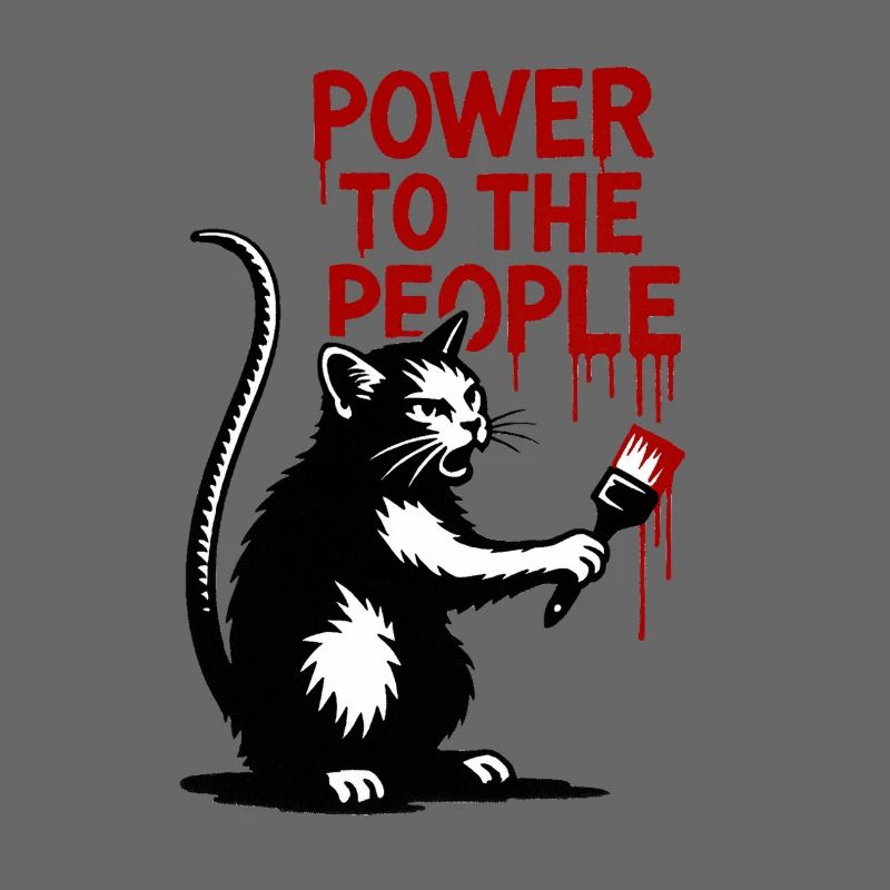 GraffitiKatze Rote Botschaft