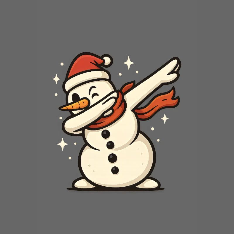 Dabbender Schneemann Dab Snowman