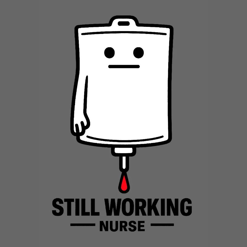 Noch arbeitende Krankenschwester