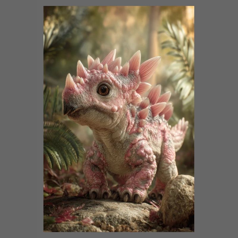 Pink Stegosaurus in Ember Forest