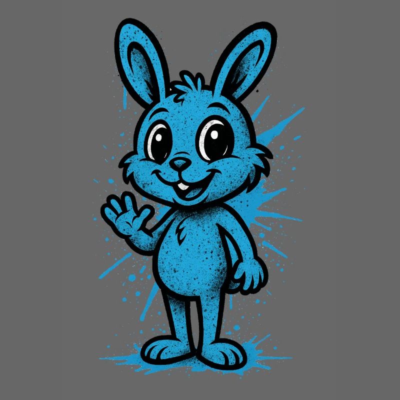 Graphique Blue Splash Bunny