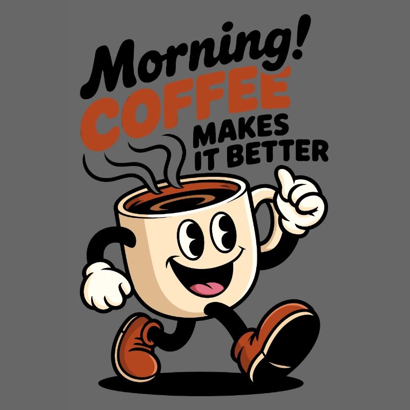 Kaffeeheld Becher Cartoon