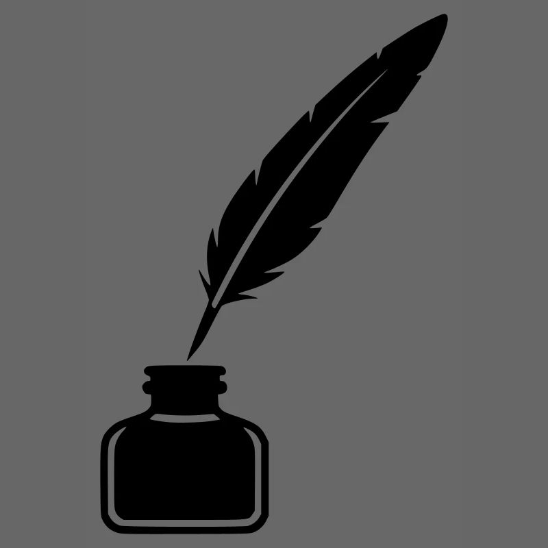 Silhouette de l’encrier en plume