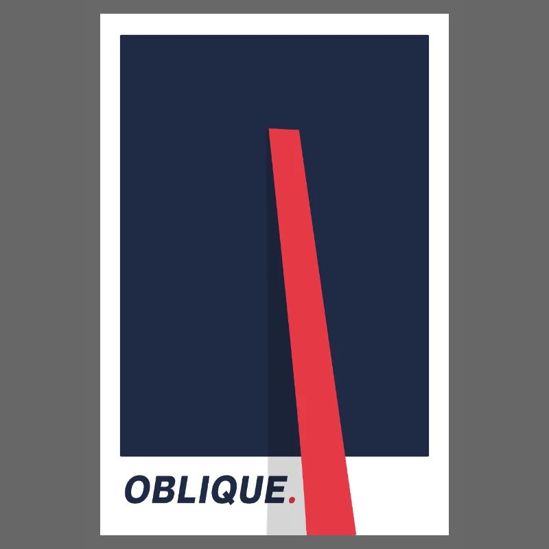 Oblique. Modernes Typografie Statement