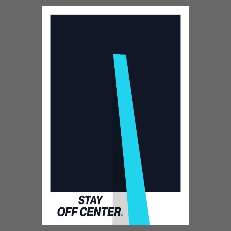 Reste hors du centre. Déclaration de conception moderne