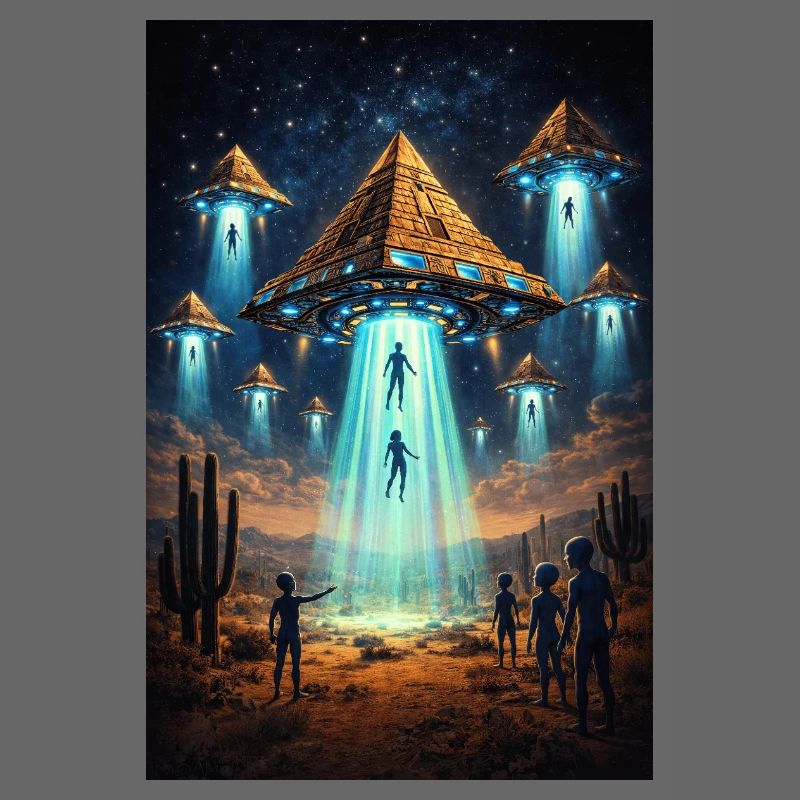 Alien UFO Pyramid Rocket