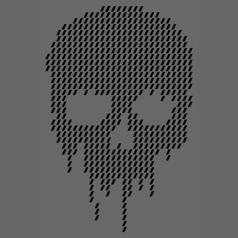 pixel skull art design