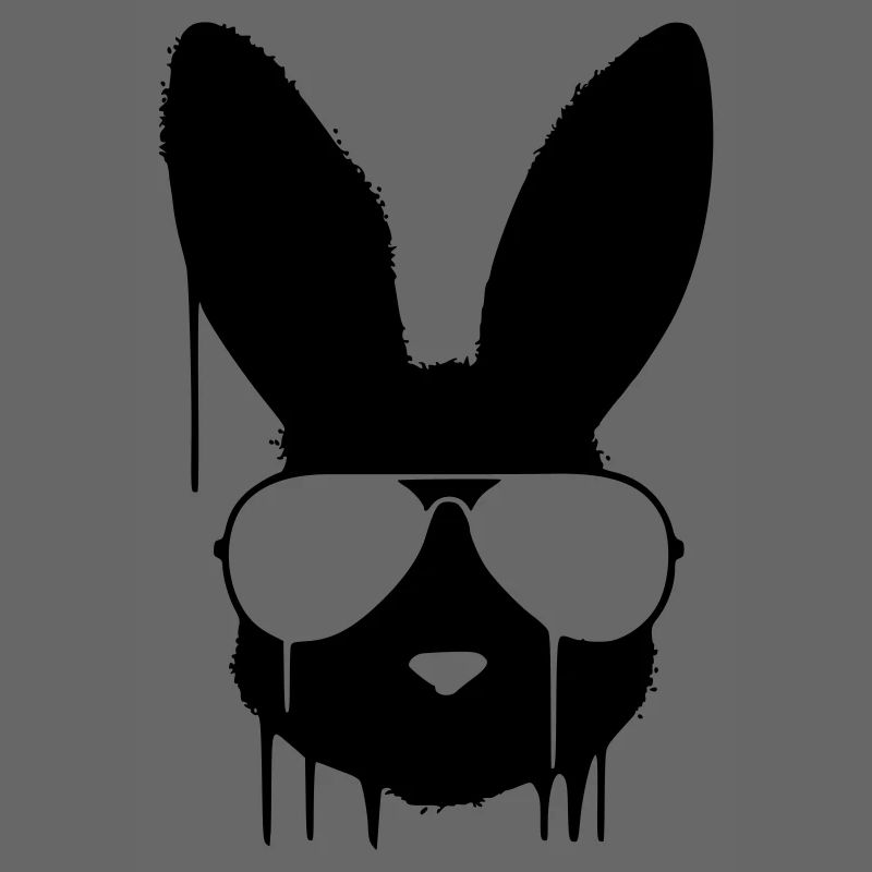 Cooler Hase Brille Graffiti