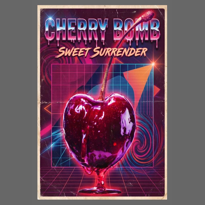 Cherry Bomb Neon Retro Surrender