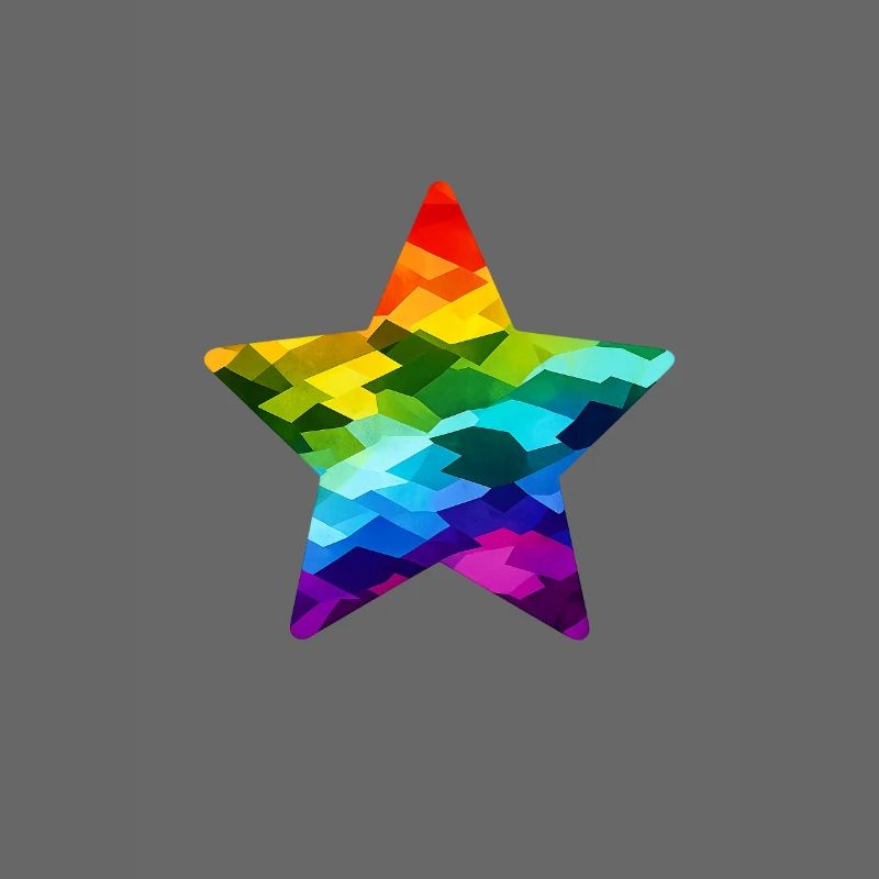 Rainbow Mosaic Star