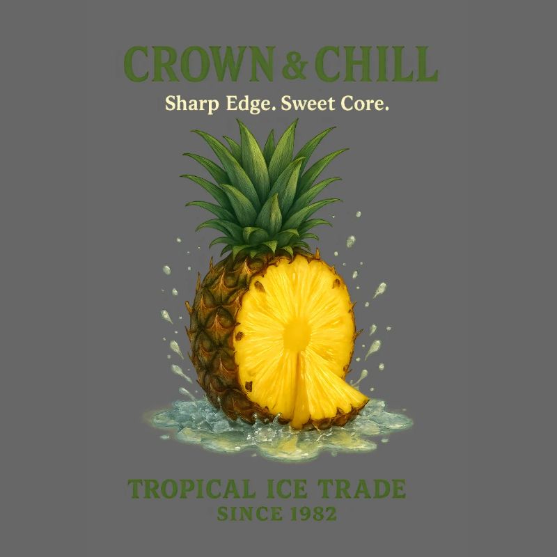 Crowns & Chill: Pineapple Tropical Print