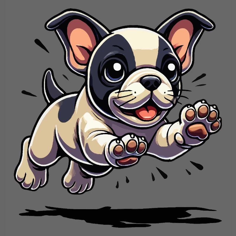 Sauts de chiot bouledogue français