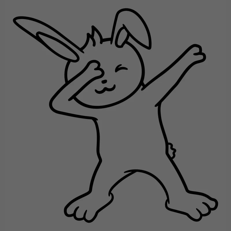 Hase Dabbing Dab Dance Pose Tanzen Party Feiern